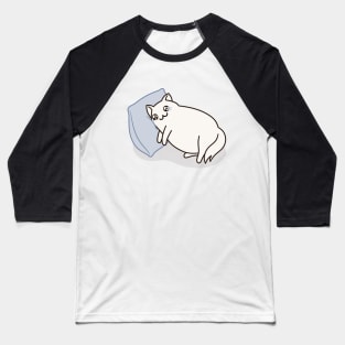 Kakun the Cat - Too fat to do anything Baseball T-Shirt